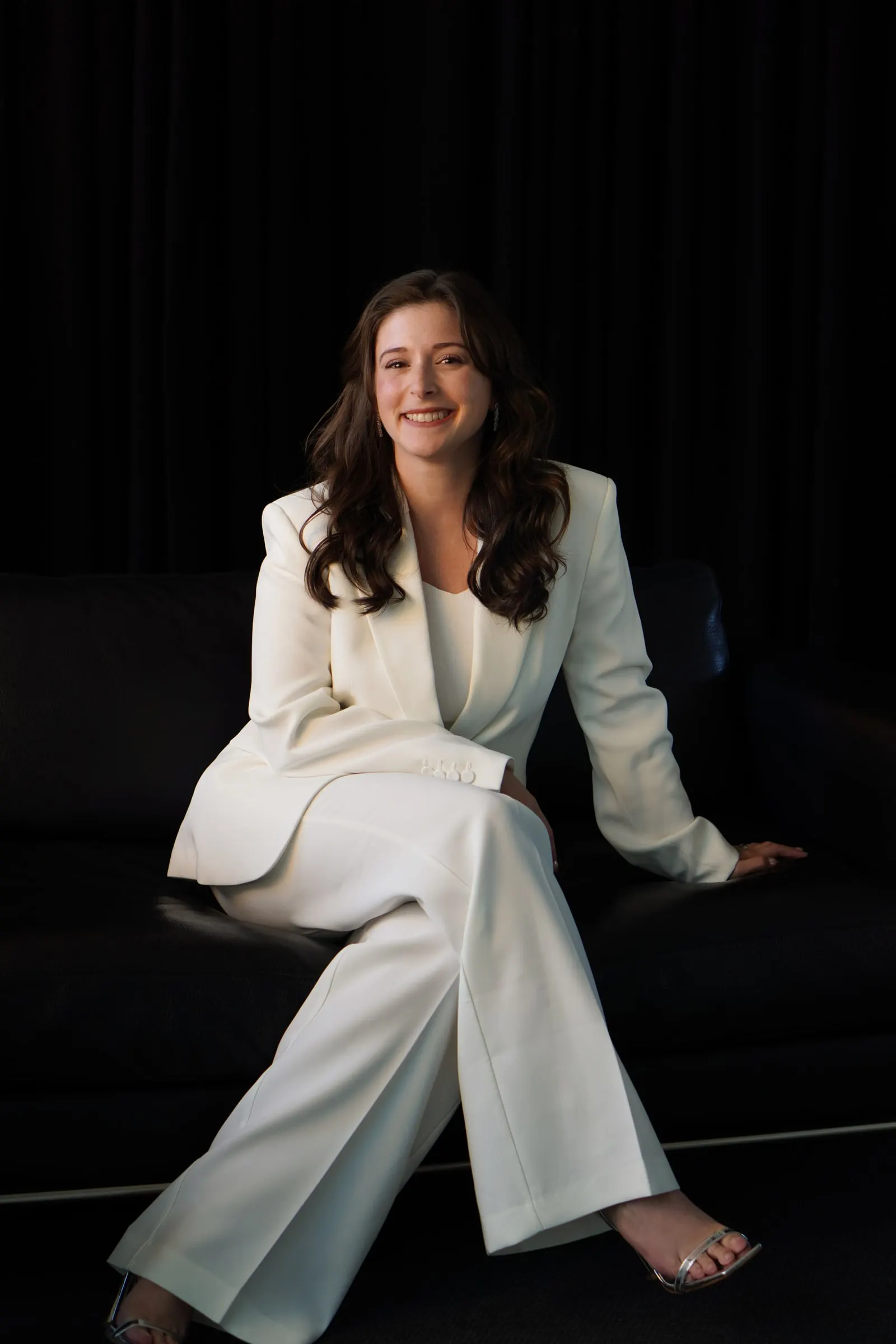 Julia Kaysser, founder of Kaysser Living, in a light suit